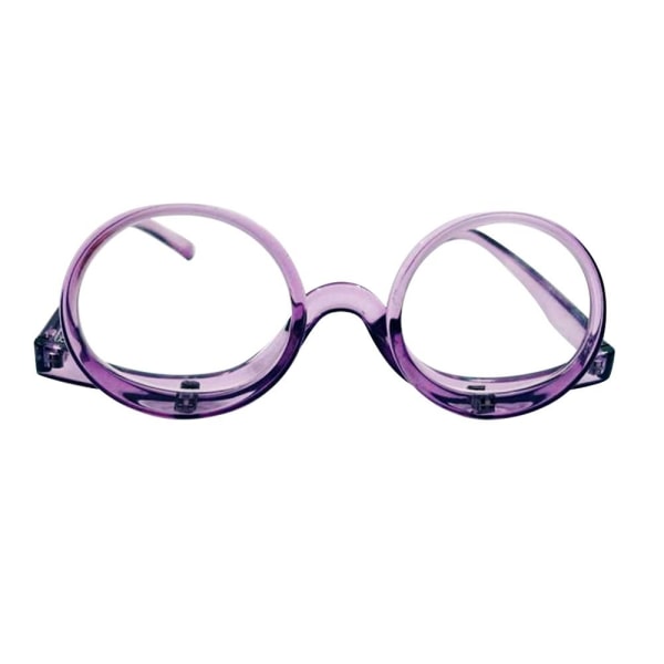 Roterande smink Läsglasögon Vikbara glasögon LILA Purple Strength 4.00-Strength 4.00