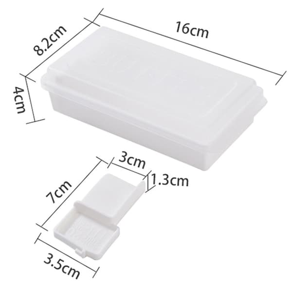 2 stk Solid Butter Oppbevaringsboks Butter Cutting Slicer