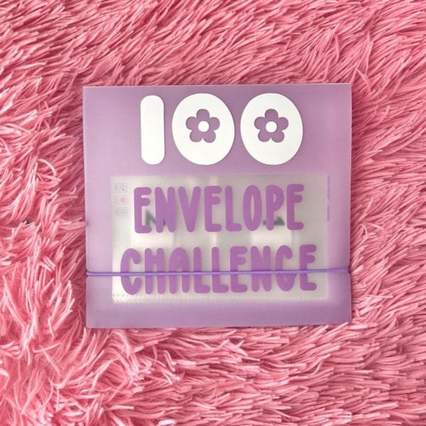 100 Envelope Challenge Binder A5 Binder Sleeve PURPURA Purple