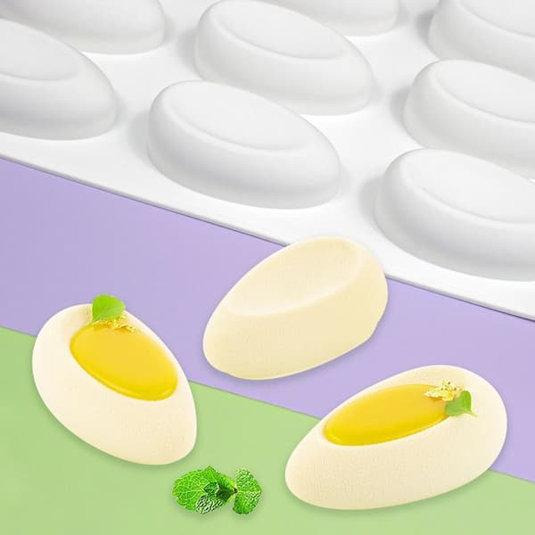 3D riflet egg silikon kakeform Mousseformer