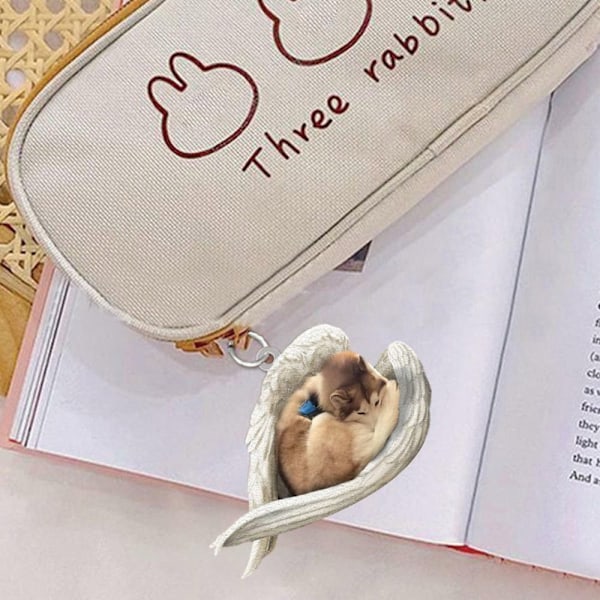 Wing Dog Keychain Dog Key Ring 01 01 01