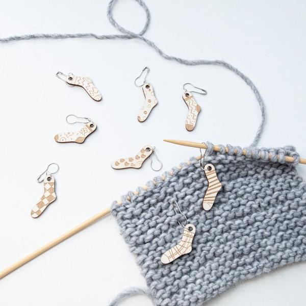 Låsning af maskemærker Strikke Hæklemærke 8 STK-SOKKER 8pcs-socks