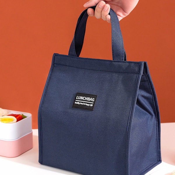 Isolerad Thermal Bag Kylväska Lunchväska GRÅ STOR grey large