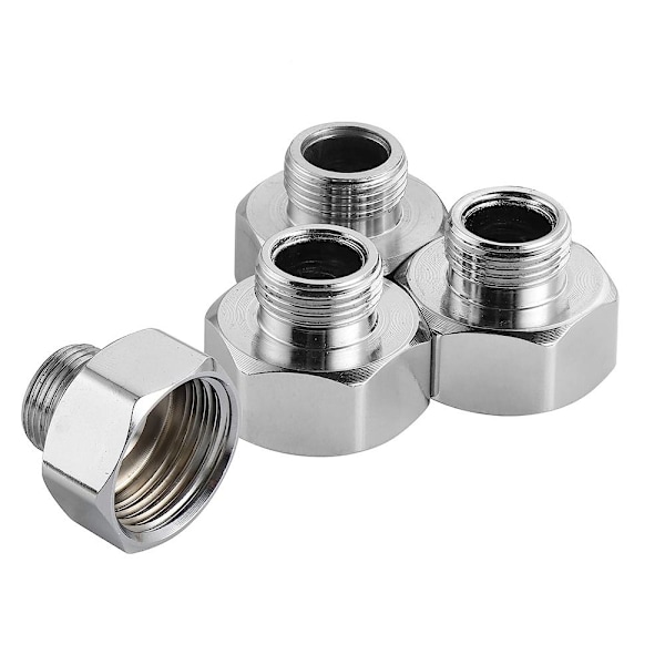 4 stk 1/2 til 3/8 vannledningsadapter Vannslangeadapterrør 4 pcs