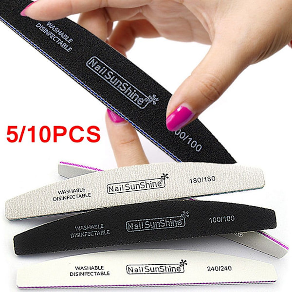 Nagelfilslipning Buffer Manikyr 5PCS-100-100 5pcs-100-100