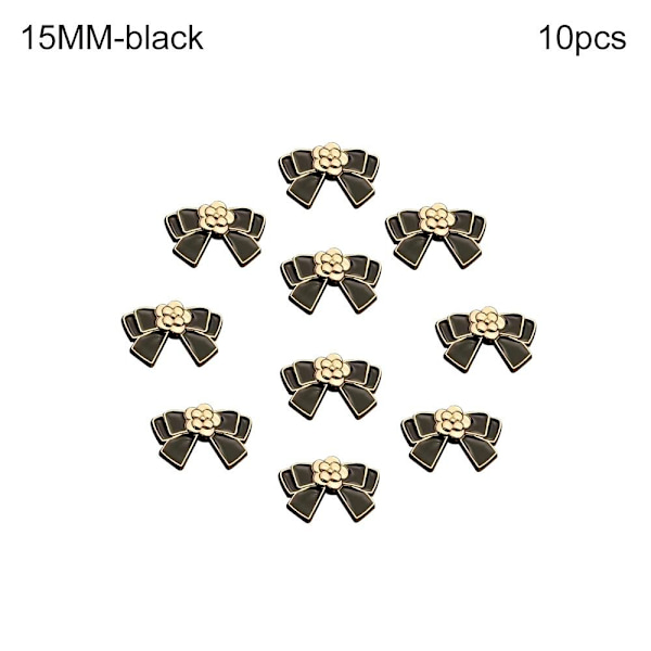 Vaatenapit Rusettinapit MUSTA 15MM10KPL 10KPL black 15MM10pcs-10pcs