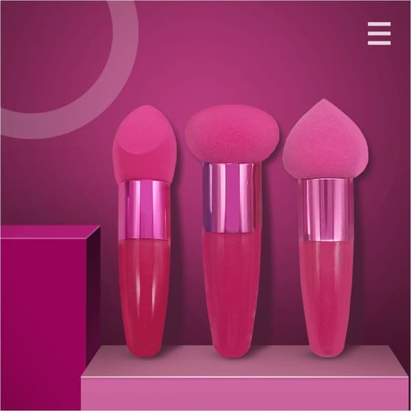 Makeup Brush Cosmetic Puff LILA purple