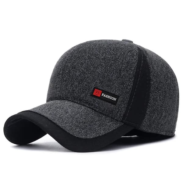Vinterhattar Cap för män SVART Black