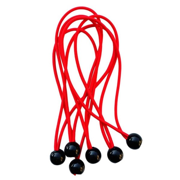 5 st Elastisk repboll Bungee-snöre RÖD Red