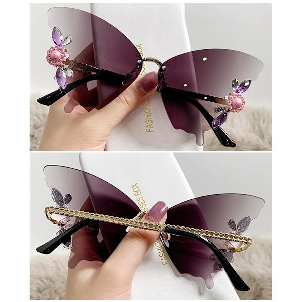 Crystal Butterfly Aurinkolasit Reunattomat aurinkolasit GRADIENT GREY Gradient Grey