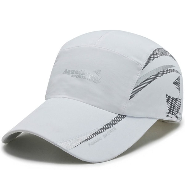 Qucik Dry Baseball Caps Golf Fishing Cap HVIT white