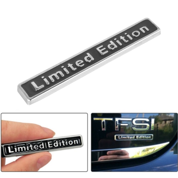 Bil Limited Edition-klistremerke Limited Edition Metal Badge SVART Black