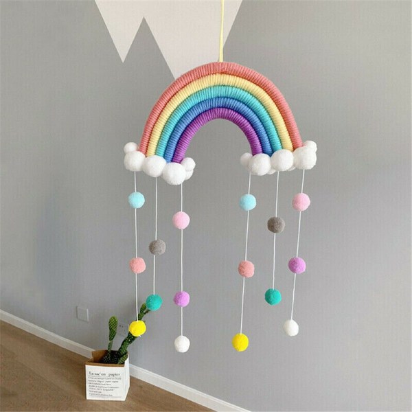 Rainbow Clouds Gobeläng Väggdekor 4 4 4
