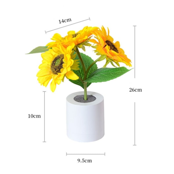 Kunstigt solsikkelys Dekorativt lys 3 BLOMSTER 3 BLOMSTER 3 Flowers