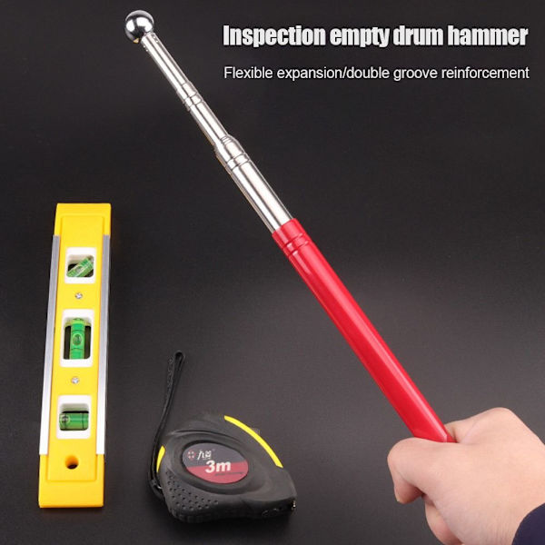 Tom Tromlehammer Teleskophammer RØD 130CM Red 130cm