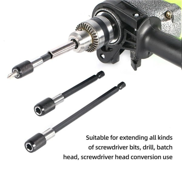 3 STK 1/4" AEG Slagdriver Hex Drill Holder Skrue 60MM3STK 3 STK 60mm3pcs