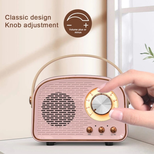 Miniradio Bluetooth-høyttaler ROSA Pink