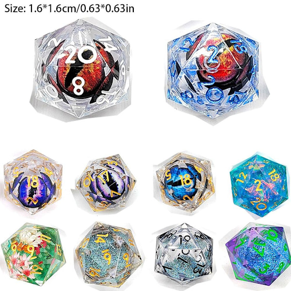 7 STK Resin Dragon Eye Terning Halloween Longan Terning 5 5 5