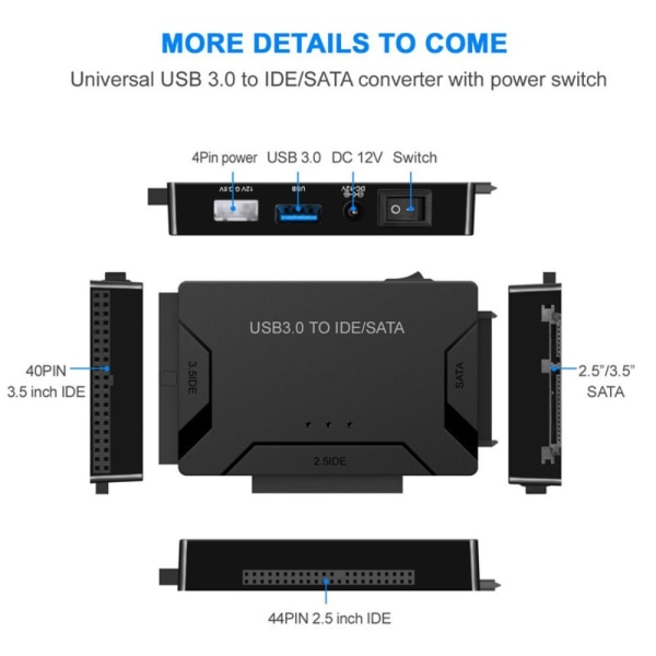 Recovery Converter Alt i ett SVART US US Black US-US