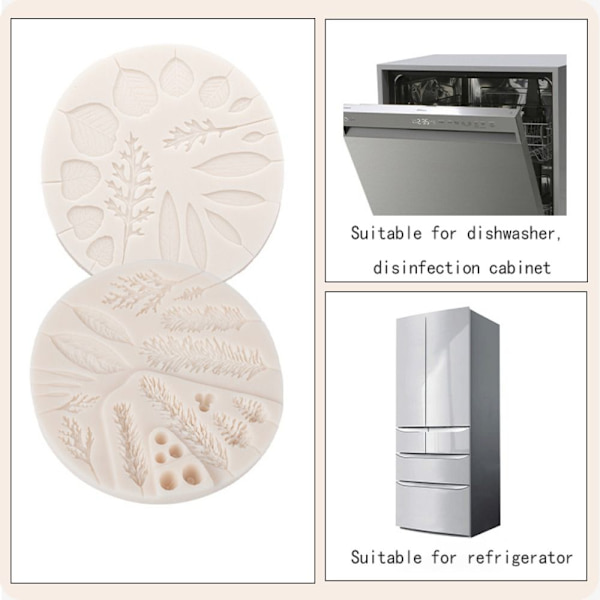 Pine Leaf Silikonform Fondant Kakeform E E E