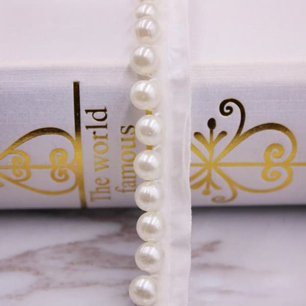 Handsydd Pearl Pearl Braid Spetsband 8 8