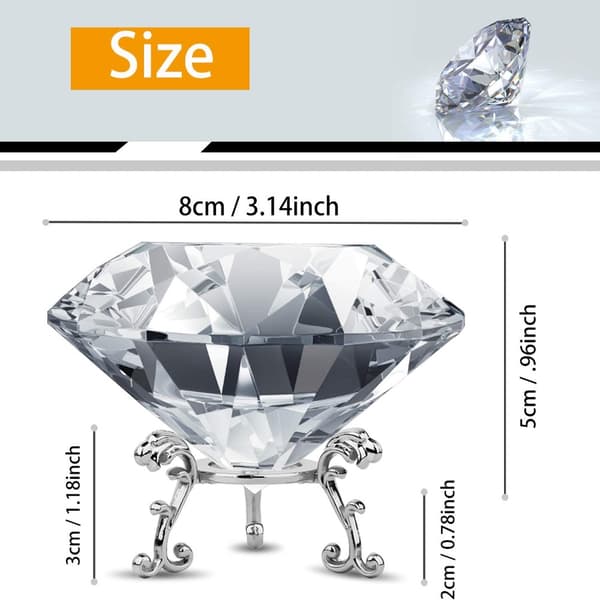 Diamant papirvægt klar krystal