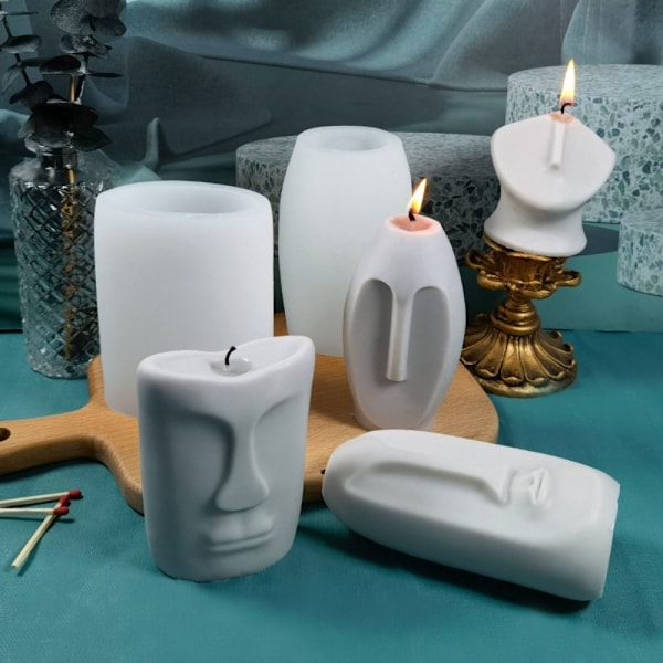 Håndlavet lysform 3D kunstvoksform 2 2 2