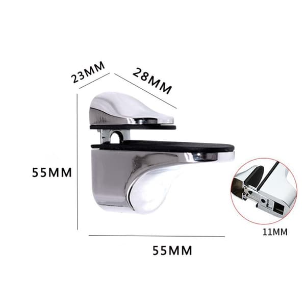2STK Bracket Vægmontering Glashylde Bracket MAT OVERFLADE MAT Matte surface