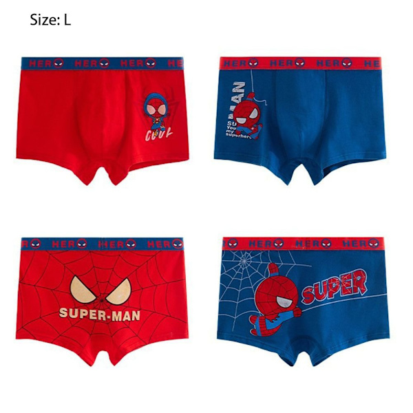 4st Spiderman barnkalsonger Marvel Anime kalsonger L L