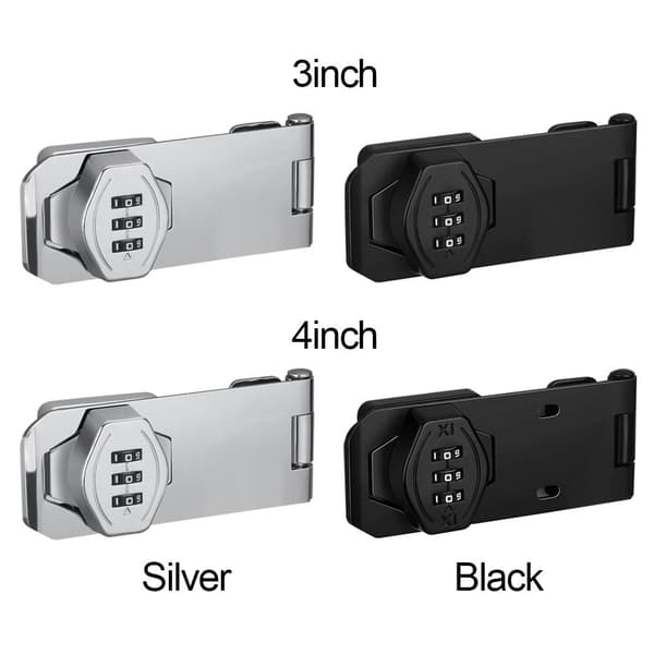 Kodeordslåse til skab Kombinationskodet Lås SØLV 3TOM silver 3inch