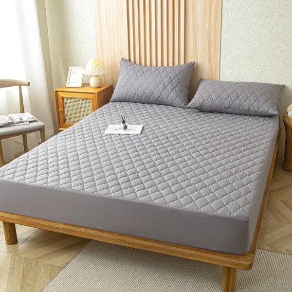 Kastemadrasstrekk Vanntett sengetøy GRÅ 150X190CM grey 150x190cm