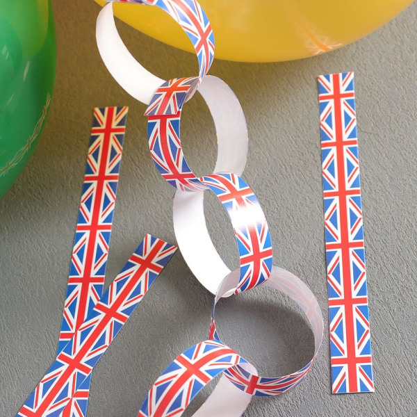 300 stk papirkjeder Union Jack selvklebende papir platina 300pcs