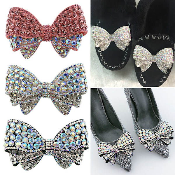 Sløjfe Krystal smykker Rhinestone Bowknot SORT LILLE SORT LILLE Black Small