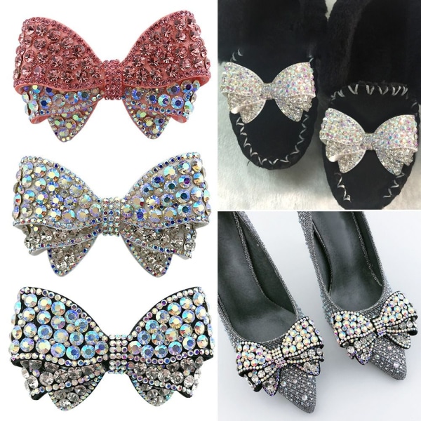 Sløjfe Krystalsmykker Rhinestone Bowknot SORT LARGE SORT LARGE Black Large