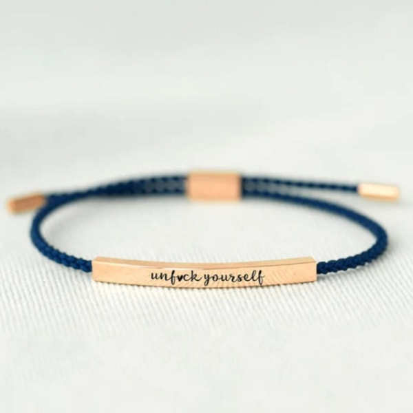 Tube Armbånd Inspirerende Armbånd ROSE GULLBLÅT TAU BLÅT Rose GoldBlue Rope