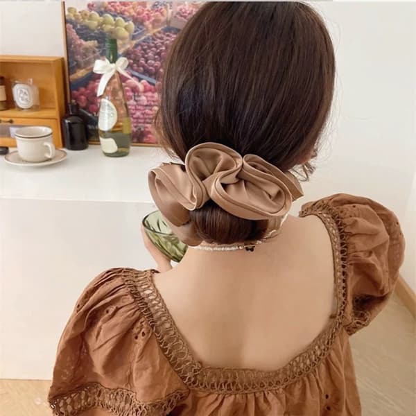 2 stk Elastiske hårbånd Overdimensjonerte Scrunchies 6 6 6