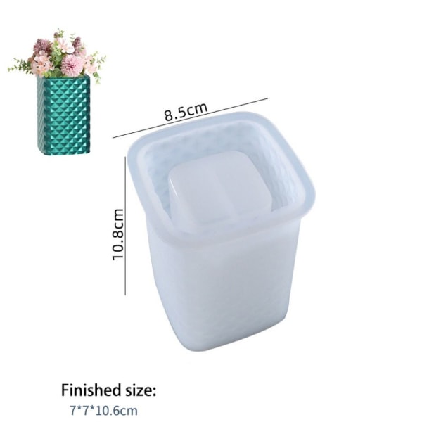 Vase Silikonform Blomsterpotteformer 8 8 8