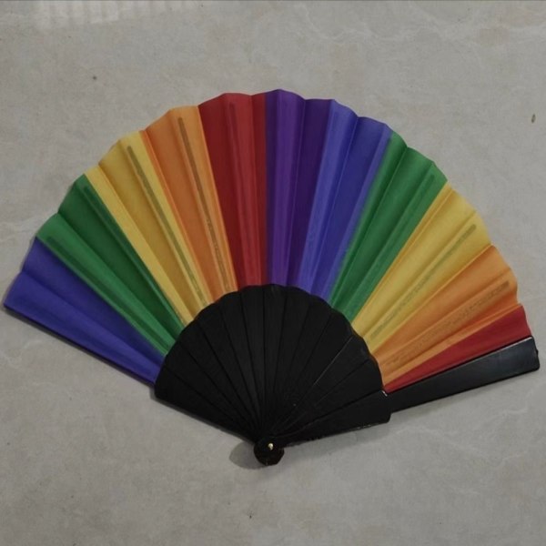 12 stk Folding Rainbow Fan Rainbow Håndventilator Rainbow Håndholdt Fan
