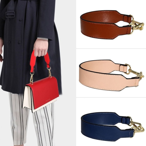 Læder håndtaske strop Firkantet clutch taske håndtag APRIKOS Apricot