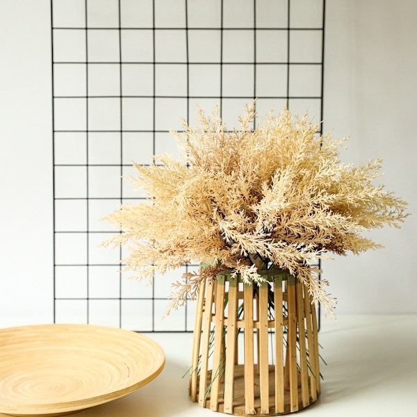 2 Stk Hvede Halm Blomster Blomsterdekoration BRUN Brown