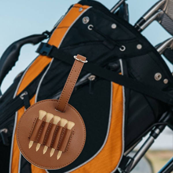 Golf Tee Bag Golf Tee Oppbevaringsveske BRUN brown