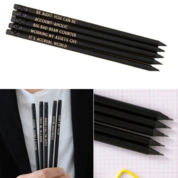 5 kpl Funny Profession Pencil Set TILINPÄÄTÖS Accountant