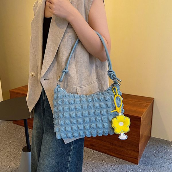 Ruudullinen Kangaskassi Cloud Armpit Bag KELTAINEN yellow