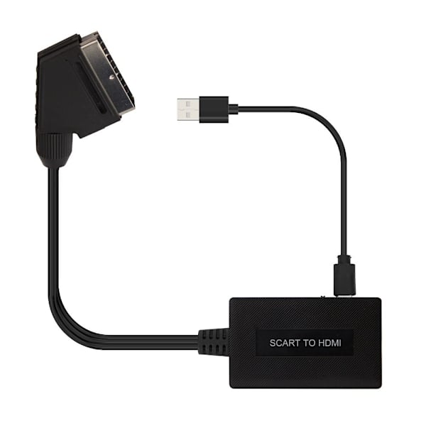 Konverter SCART til HDMI Video Audio Adapter