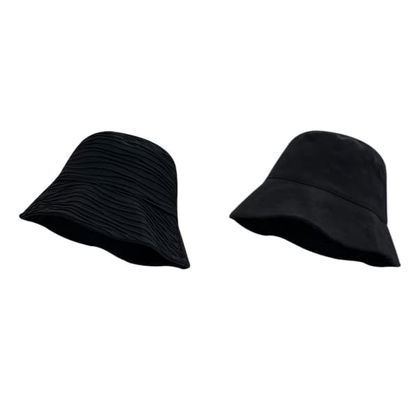 Vendbar bøllehat solbeskyttelse SORT black