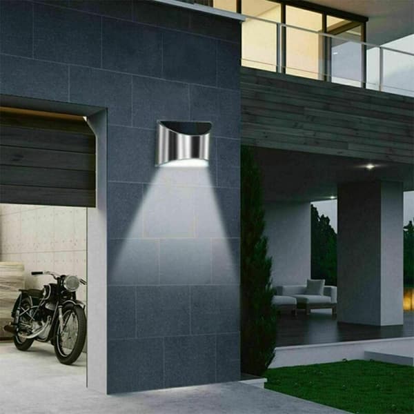 LED Dørgjerde Vegglys Sollys Lampe Solar Lights