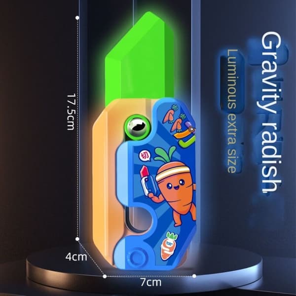 Gravity Carrot Toy Decompression Toy 12X5X4CMBLÅ BLÅ 12x5x4cmblue