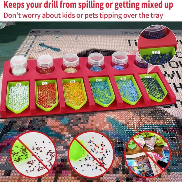 Diamond DIY Målarbricka Organizer Multi-Boat Brickhållare