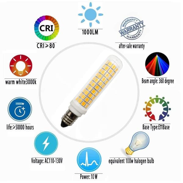 2st E11 Mini Kandelaber Base 104*2835 LEDs