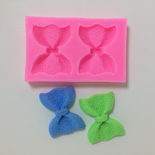 2PC Bow Silikone Fondant Forme Bowknot Chokolade Forme Silikone